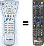 Télécommande équivalente Sharp LC 26 GA6E