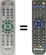 Télécommande équivalente Sharp DV SV 9C