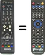 Télécommande équivalente Samsung SMT T5040