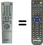 Télécommande équivalente Samsung SV-651 F