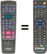 Télécommande équivalente Sharp VC GH600