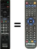 Télécommande équivalente Sony KDL-40 W4000