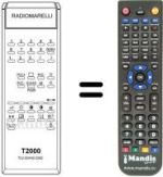 Télécommande équivalente T 2000