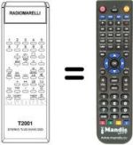Télécommande équivalente T 2001