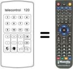 Télécommande équivalente TELECONTROL 120