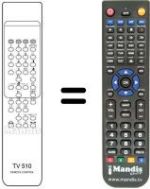 Replacement remote control TV 510