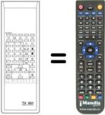 Télécommande équivalente TV 501