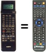 Replacement remote control Sanyo VHR-D4800 I