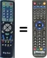 Replacement remote control Bigsat DSR 5500 DELUXE