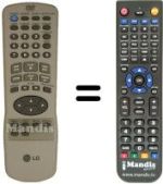 Télécommande équivalente LG DVD 4730