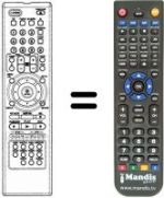 Télécommande équivalente LG DVD 4800