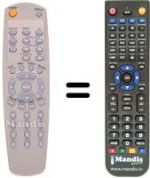 Télécommande équivalente Techwood TW 2510