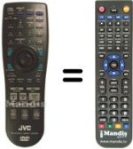 Télécommande équivalente JVC XV-D701