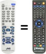 Télécommande équivalente JVC XV-S40
