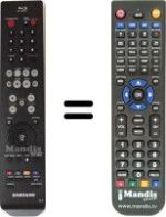 Télécommande équivalente Samsung BD P-2500