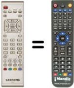 Télécommande équivalente Samsung LW17E24C