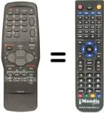 Télécommande équivalente Akai ATV140
