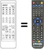 Télécommande équivalente Sanyo CEP2576T