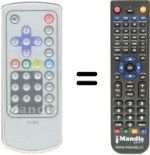 Télécommande équivalente Irradio XTV10C