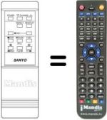 Télécommande équivalente Sanyo VHR3100