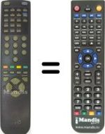 Replacement remote control JVC 79000250101