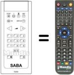 Télécommande équivalente Saba P4204