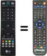 Télécommande équivalente LG 22LS4D