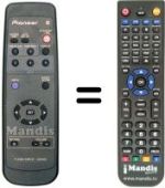 Replacement remote control Pioneer AXD1459