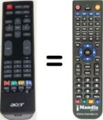 Télécommande équivalente Acer AT2026ML
