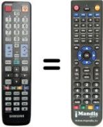Télécommande équivalente Samsung UE40C6000
