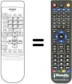 Télécommande équivalente Hitachi X100072