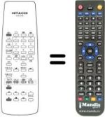Télécommande équivalente Hitachi HKR0002