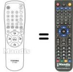 Télécommande équivalente Toshiba 21S04D