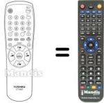 Télécommande équivalente Toshiba 21T01D