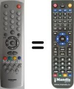 Télécommande équivalente Toshiba 33N23G