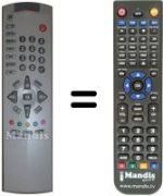 Télécommande équivalente Toshiba 14VL33E