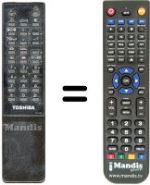 Télécommande équivalente Toshiba 2503SF