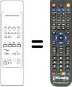 Replacement remote control Dual TV6303