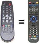 Télécommande équivalente Daewoo DTE28B1