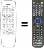 Télécommande équivalente Sanyo 25D3