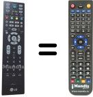 Télécommande équivalente LG 6710900010J