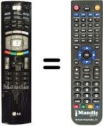 Replacement remote control LG 6710V00142R