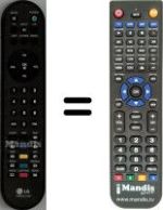 Télécommande équivalente LG AKB30377808