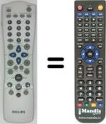 Télécommande équivalente Philips DVD-R890 / 001