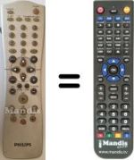 Télécommande équivalente Philips DVD-R70 / 001