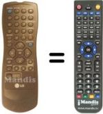 Télécommande équivalente LG LV984