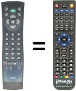 Télécommande équivalente Daewoo LCD 20ORTV