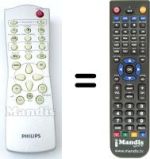 Télécommande équivalente Philips LC3631