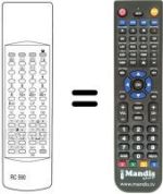 Télécommande équivalente RC590