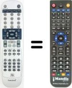 Télécommande équivalente Amstrad DR332